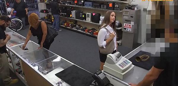  Hot ass lady gets banged at the pawnshop